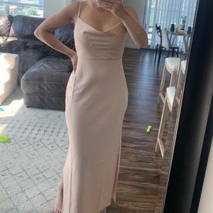 BHLDN Cali Satin Charmeuse Midi Dress